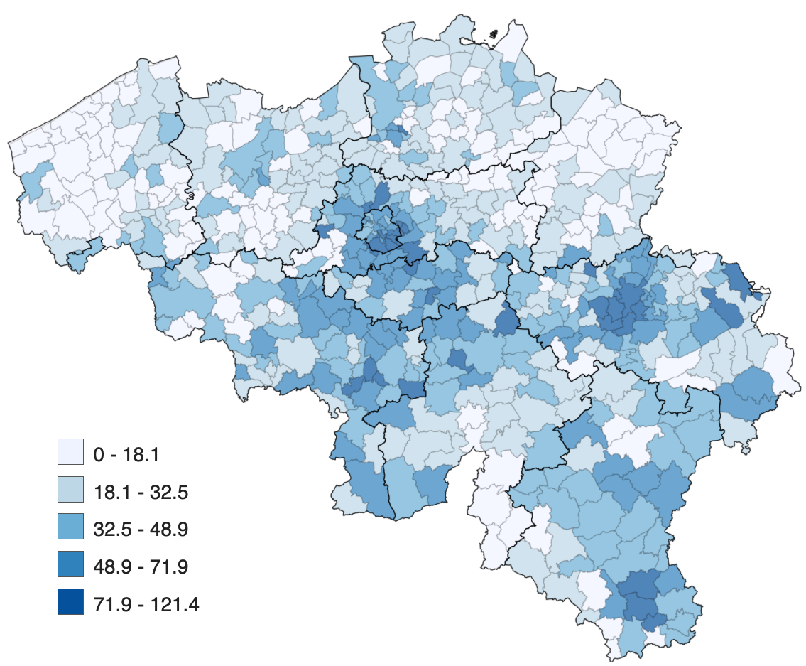 Statistiques des cambriolages en Belgique