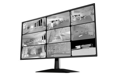 Ecran pour des caméras de surveillance